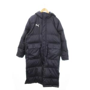 TT ESS プロ ロングダウンコート ベンチコート フルジップ フーディ ロゴ刺繍 サッカー スポーツ