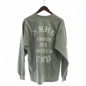 NEIGHBORHOOD Tシャツ タグ付き カットソー 長袖 プリントデザイン ロゴ S グレー 緑 グリーン GY18 /MQ