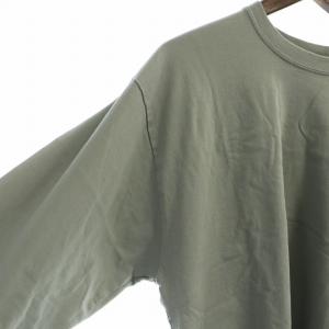 NEIGHBORHOOD Tシャツ タグ付き カットソー 長袖 プリントデザイン ロゴ S グレー 緑 グリーン GY18 /MQ