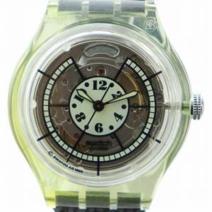 腕時計 ウォッチ 自動巻き スケルトン ロゴ レザーベルト クリア GY18 /MQ