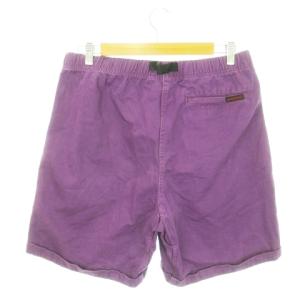 GRAMiCCi クライミングショートパンツ ツイル ウエストゴム ベルト ロゴ アウトドア L 紫 パープル /MN12