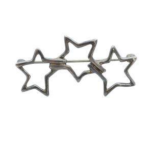 トリプルスター ピンブローチ 1986年 アクセサリー 星 ロゴ Silver925 シルバー色 GY18