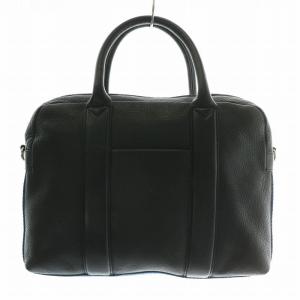 PAUL SMITH ハンドバッグ ブリーフケース ショルダー 2WAY シボ革 レザー 切り替え ロゴ 黒 ブラック /XZ