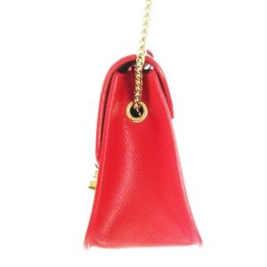 FURLA メトロポリス ショルダーバッグ ミニ レザー 革 チェーン キーチャーム付き 赤 レッド 227556