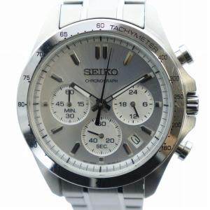 腕時計 ウォッチ クォーツ クロノグラフ デイト カレンダー付き 3針 白文字盤 シルバー色 8T63-00D0