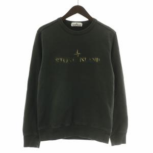 Graphic Eleven トレーナー スウェット 長袖 裏起毛 クルーネック ロゴ 刺繍 S 緑 グリーン