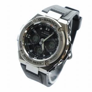 CASIO G-SHOCK 腕時計 ソーラー デイト カレンダー付き アナデジ シルバー色 ブラック GST-W310