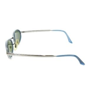 Ray-Ban サングラス 眼鏡 メタルフレーム オーバル ミラーレンズ ロゴ シルバーカラー 青 ブルー RB3123