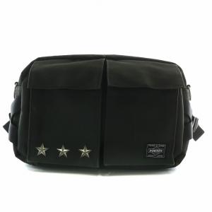 吉田カバン　ポーター タンカー ウエストバッグ　ボディバッグ　黒 TANKER LEATHER(タンカー レザー) WAIST BAG(S) | 吉田カバン