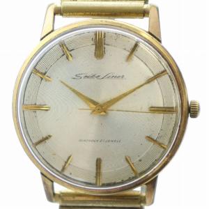 5 腕時計 自動巻き デイデイト 裏スケルトン ゴールド 7S26-0500