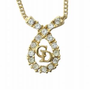 ネックレス アクセサリー ペンダント ラインストーン CD ロゴ ゴールド色 GY18 /MQ OH