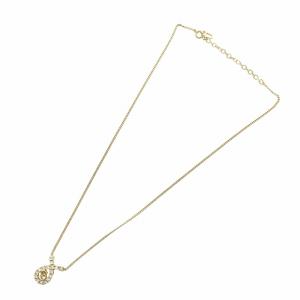 Christian Dior ネックレス アクセサリー ペンダント ラインストーン CD ロゴ ゴールド色 GY18 /MQ OH