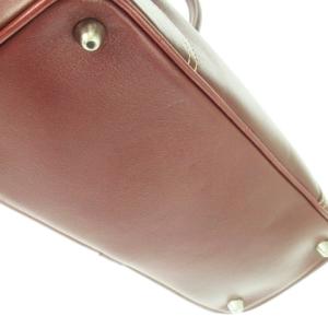COACH ハンドバッグ レザー 革 ミニ ステッチ 赤 レッド ワイン 7555 /CK10 GY18