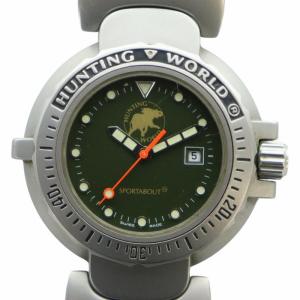 スポーツアバウト SPORTABOUT 腕時計 ウォッチ クォーツ 緑文字盤 ロゴ デイト カレンダー付き