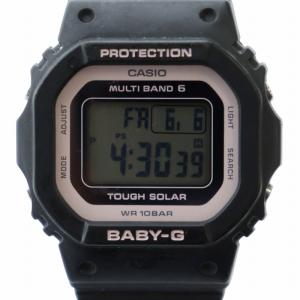 ベビージー Baby-G 腕時計 ウォッチ 電波ソーラー スクエア デジタル ラバーベルト 黒 ブラック