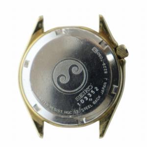 SEIKO ジャンク品 Silver Wave 腕時計 ウォッチ ケースのみ クォーツ カレンダー付き ロゴ ゴールド色