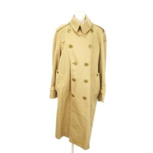 Aquascutum トレンチコート ロング ダブル ベルト 裏地チェック 茶 ブラウン /MN13 GY18