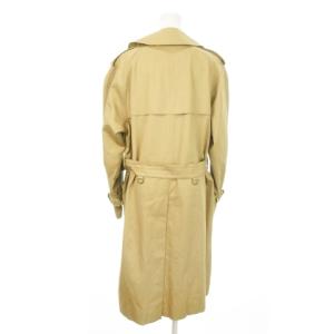 Aquascutum トレンチコート ロング ダブル ベルト 裏地チェック 茶 ブラウン /MN13 GY18