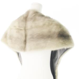 SAGA MINK 金サガ ファーショール ファーストール ファーマフラー サファイアミンクファー 毛皮 和装 フリンジ ミックス