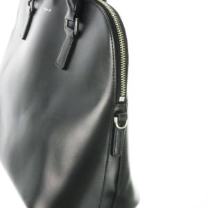 agnes b. ハンドバッグ 2way ショルダーバッグ レザー 革 ロゴ 黒 ブラック /CK8 GY18