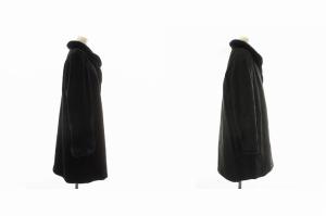 SAGA MINK 銀サガ ファーコート アウター 毛皮 シェアードミンク 絹 シルク リバーシブル ミドル 肩パッド F