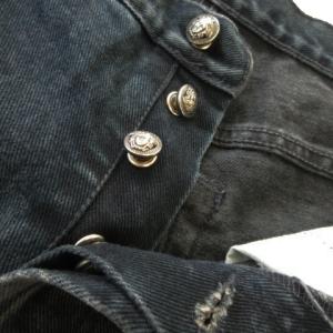 VERSACE SPORT デニムパンツ ジーンズ ストレート ボランフライ メデューサパッチ メデューサボタン 38