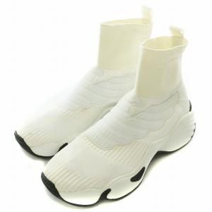 ソックススニーカー ハイカット ロゴ US10 28cm 白 ホワイト X4Z084 XM073 /XZ
