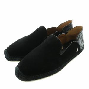 スリッポン スエード エスパドリーユ クロコ型押し 43