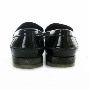 GUCCI ローファー 革靴 エナメル パテントレザー ホースビット 9 1/2 28.5 黒 ブラック  /MP