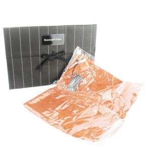 ストール スカーフ 大判 ウール シルク 絹 カシミヤ フリンジ 薄手 テラコッタ 茶 ブラウン /CK22