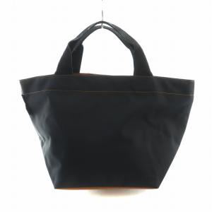 ハンドバッグ トート ナイロン キャンバス ロゴ 黒 ブラック GY18 /MQ