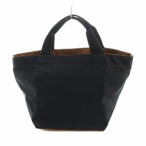 Hervé Chapelier ハンドバッグ トート ナイロン キャンバス ロゴ 黒 ブラック GY18 /MQ