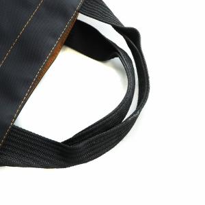 Hervé Chapelier ハンドバッグ トート ナイロン キャンバス ロゴ 黒 ブラック GY18 /MQ