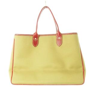 HUNTING WORLD トートバッグ キャンバス レザー 革 ロゴ 内側ストラップ付き 赤 レッド /CK8 GY18