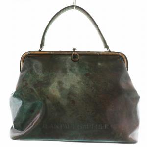 Vサイバー ハンドバッグ がま口 玉虫色