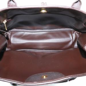 Longchamp ハンドバッグ トート レザー マグネット ロゴ 茶色 ブラウン /XZ GY18