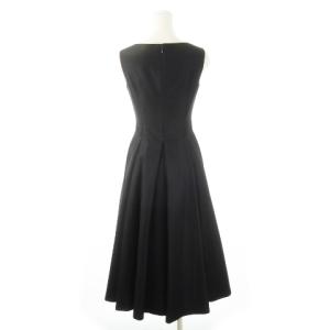 SYBILLA ロングワンピース ノースリーブ シャンタン生地 インナースカート付き M 黒 ブラック /CK2 GY17