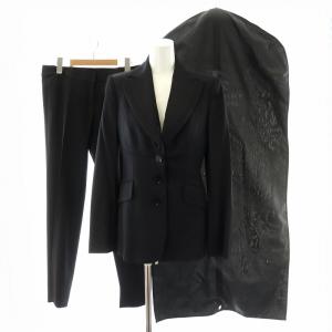 スーツ セットアップ 上下2点セット ウール テーラードジャケット 本切羽 背抜き ピークドラペル 3B