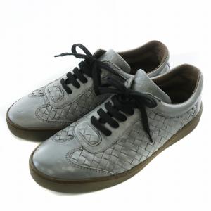 BOTTEGA VENETA スニーカー レザー ローカット イントレチャート シルバー色 /XZ GY17
