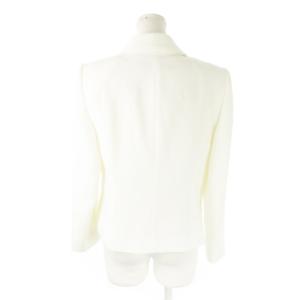 ESCADA テーラードジャケット ショールカラー ダブルラペル ワンボタン 38 M 白 ホワイト 5019774