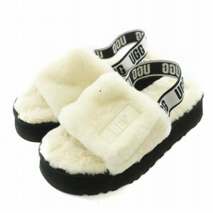 ディスコ スライド Disco Slide ムートンサンダル 厚底 オープントゥ ストラップ ロゴ US11