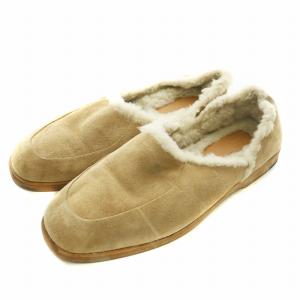 ボアスリッポン ムートン スエード ラウンドトゥ 43 28cm 茶色 ブラウン /XZ GY17