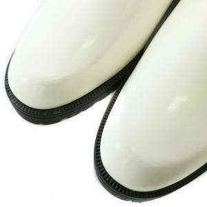 Christian Louboutin サイドゴアブーツ レザー ショート ラウンドトゥ 43 28cm 白 ホワイト 黒 ブラック /XZ GY17