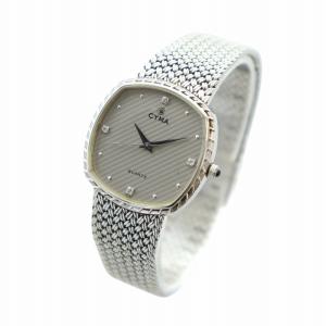 CYMA 腕時計 ウォッチ クォーツ 石付き スクエア ロゴ シルバー色 604SP GY18 /MQ