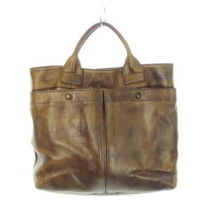 レザートートバッグ ハンドバッグ 本革 ムラ染め 茶 ブラウン /AH1 GY18