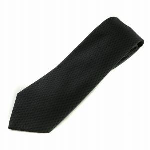 ネクタイ シルク 総柄 ブラック