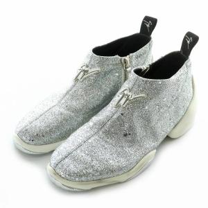 Giuseppe Zanotti Jump グリッター スニーカー ロゴ ラメ サイドジップ 37 23.5