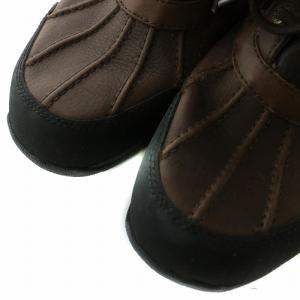 UGG australia ムートンブーツ スノーブーツ レザー ボア ショート レースアップ ビブラムソール US10 28cm