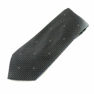 ネクタイ 絹 シルク レギュラータイ ココマーク 総柄 グレー 黒 ブラック /XZ GY18