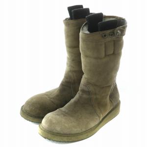 ムートンブーツ スエード レザー ボア 43 ブラウン